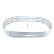 DURAFORCE 2 Pack 6×3×1 ft Galvanized Raised Garden Beds Outdoor Planter Boxes Metal Oval
