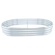 DURAFORCE 2 Pack 6×3×1 ft Galvanized Raised Garden Beds Outdoor Planter Boxes Metal Oval