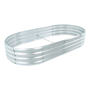 DURAFORCE 2 Pack 6×3×1 ft Galvanized Raised Garden Beds Outdoor Planter Boxes Metal Oval