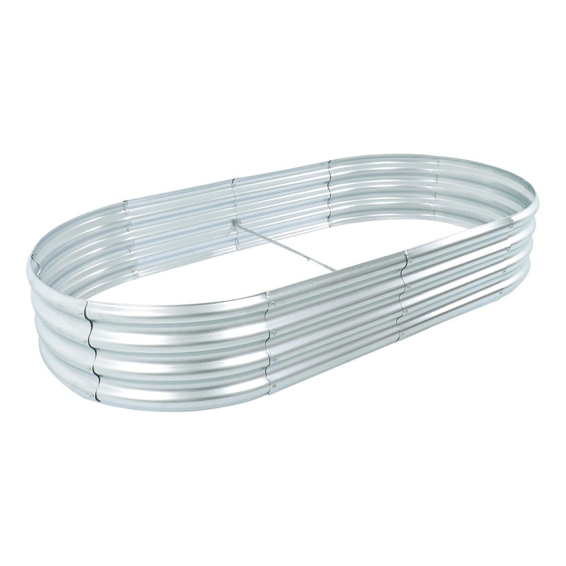 DURAFORCE 2 Pack 6×3×1 ft Galvanized Raised Garden Beds Outdoor Planter Boxes Metal Oval