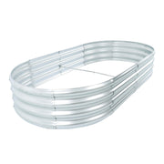 DURAFORCE 2 Pack 6×3×1 ft Galvanized Raised Garden Beds Outdoor Planter Boxes Metal Oval