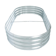 DURAFORCE 2 Pack 6×3×1 ft Galvanized Raised Garden Beds Outdoor Planter Boxes Metal Oval