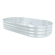 DURAFORCE 2 Pack 6×3×1 ft Galvanized Raised Garden Beds Outdoor Planter Boxes Metal Oval