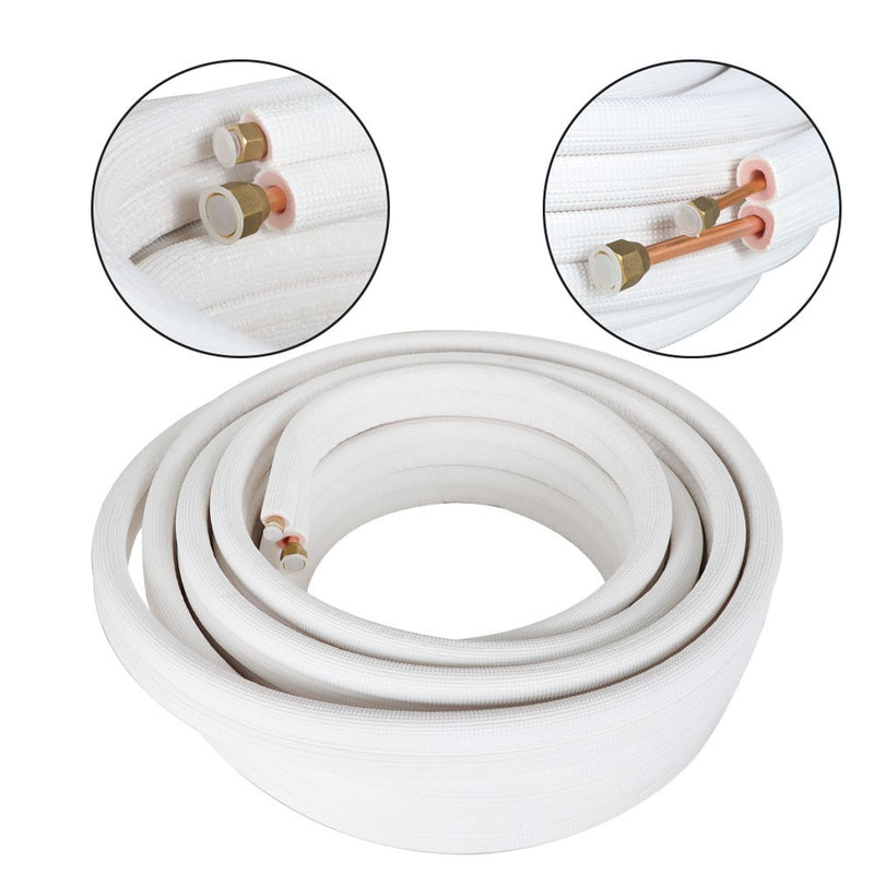 DURAFORCE 1/4"-3/8" Dia. 50 Feet Cooling Connection Pipe For Mini Split Heat Pump Systems