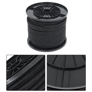 DURAFORCE 3/8 Inch Nylon Rope 250 Foot Spool 100% Nylon Solid Braid Rope Dyeable Black