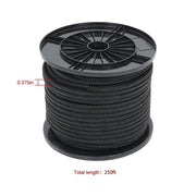 DURAFORCE 3/8 Inch Nylon Rope 250 Foot Spool 100% Nylon Solid Braid Rope Dyeable Black
