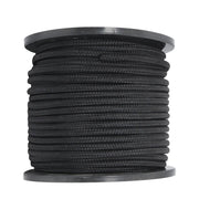 DURAFORCE 3/8 Inch Nylon Rope 250 Foot Spool 100% Nylon Solid Braid Rope Dyeable Black