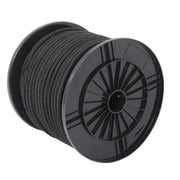 DURAFORCE 3/8 Inch Nylon Rope 250 Foot Spool 100% Nylon Solid Braid Rope Dyeable Black