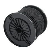 DURAFORCE 3/8 Inch Nylon Rope 250 Foot Spool 100% Nylon Solid Braid Rope Dyeable Black