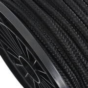 DURAFORCE 3/8 Inch Nylon Rope 250 Foot Spool 100% Nylon Solid Braid Rope Dyeable Black