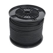 DURAFORCE 3/8 Inch Nylon Rope 250 Foot Spool 100% Nylon Solid Braid Rope Dyeable Black