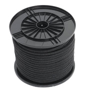 DURAFORCE 3/8 Inch Nylon Rope 250 Foot Spool 100% Nylon Solid Braid Rope Dyeable Black