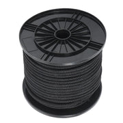 DURAFORCE 3/8 Inch Nylon Rope 250 Foot Spool 100% Nylon Solid Braid Rope Dyeable Black