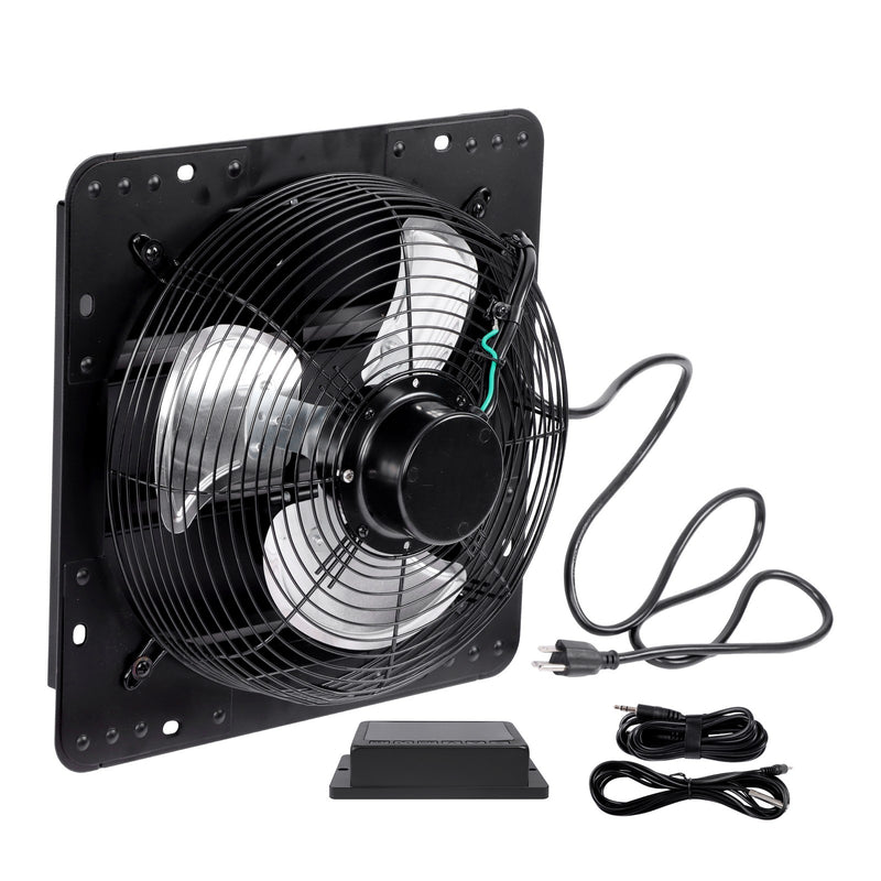 DURAFORCE 1600RPM Shop Exhaust Fan 12'' Shutter Exhaust Fan Speed Control Wall-Mount Attic