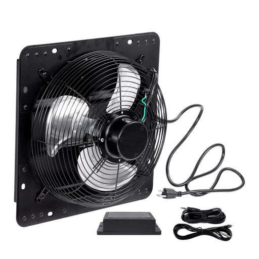 DURAFORCE 1600RPM Shop Exhaust Fan 12'' Shutter Exhaust Fan Speed Control Wall-Mount Attic