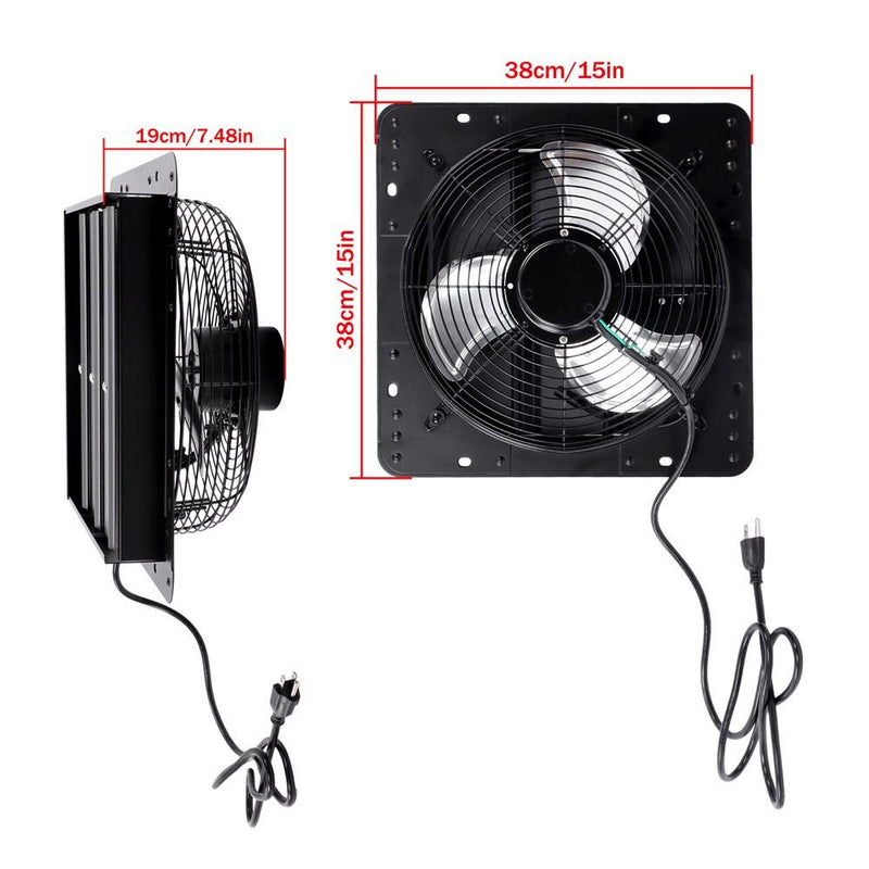 DURAFORCE 1600RPM Shop Exhaust Fan 12'' Shutter Exhaust Fan Speed Control Wall-Mount Attic