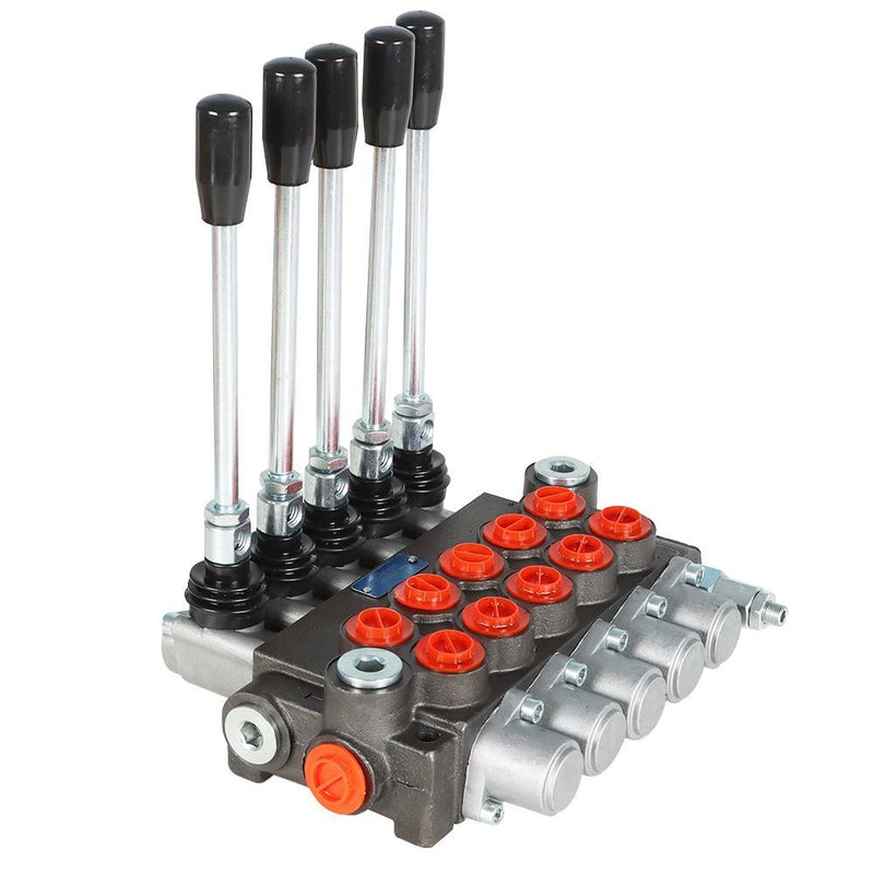 DURAFORCE Hydraulic Controller 13GPM 5 Spool SAE Ports Interface W/ Conversion Plug