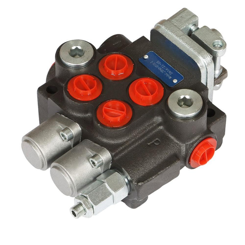 DURAFORCE 3600 PSI 11 GPM 2 Spool Hydraulic Directional Control Valve BSPP+Conversion Plug