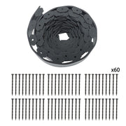 DURAFORCE 66FT 4" Garden Landscape Edging No Dig Lawn Edging Border With 60 6-In Spikes