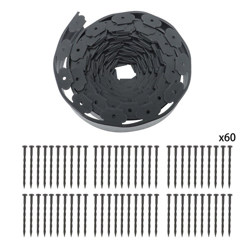 DURAFORCE 66FT 4" Garden Landscape Edging No Dig Lawn Edging Border With 60 6-In Spikes
