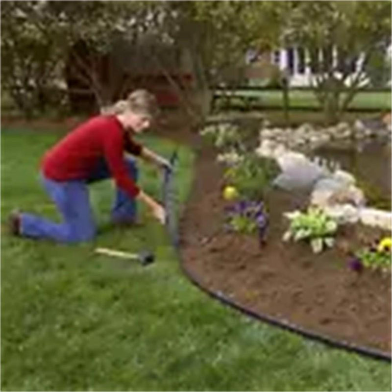 DURAFORCE 66FT 4" Garden Landscape Edging No Dig Lawn Edging Border With 60 6-In Spikes
