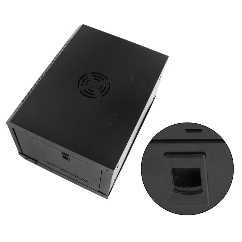 DURAFORCE 6U Wall Cabinet for Data Center, Office - 15.5" Deep, Secure Locking Glass Door