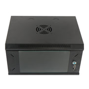 DURAFORCE 6U Wall Cabinet for Data Center, Office - 15.5" Deep, Secure Locking Glass Door