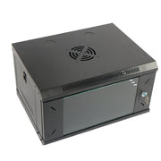 DURAFORCE 6U Wall Cabinet for Data Center, Office - 15.5" Deep, Secure Locking Glass Door