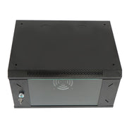 DURAFORCE 6U Wall Cabinet for Data Center, Office - 15.5" Deep, Secure Locking Glass Door