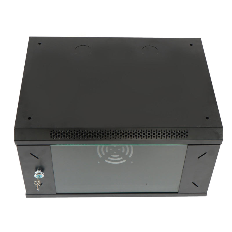 DURAFORCE 6U Wall Cabinet for Data Center, Office - 15.5" Deep, Secure Locking Glass Door
