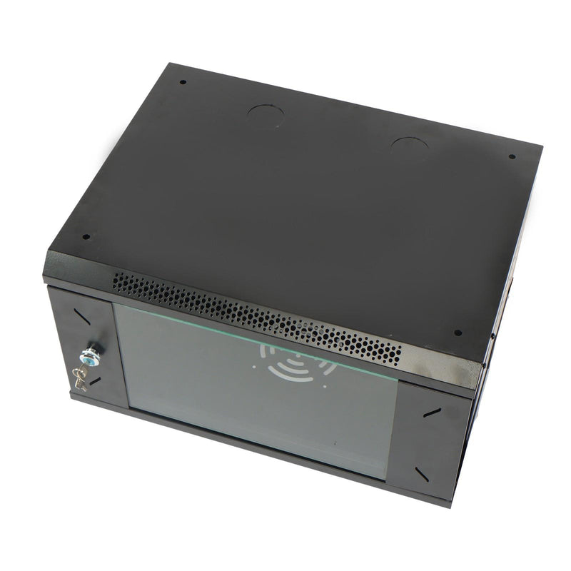 DURAFORCE 6U Wall Cabinet for Data Center, Office - 15.5" Deep, Secure Locking Glass Door