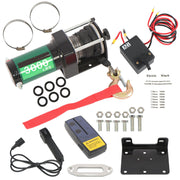 DURAFORCE 12V 3000 LBS Electric Winch 1/5in x 32ft Synthetic Rope Electric Winch