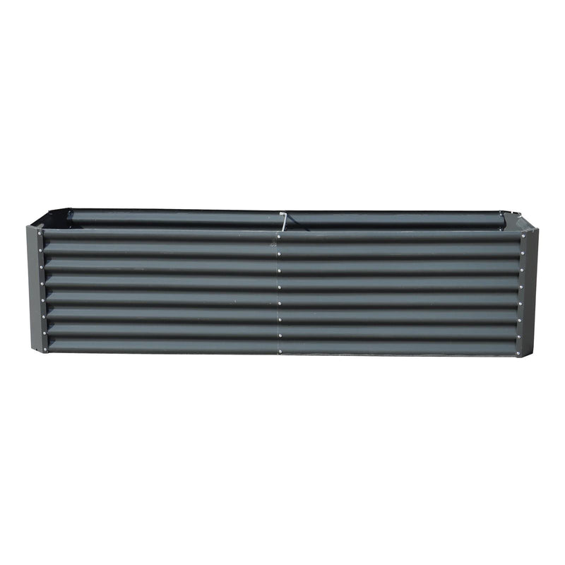 DURAFORCE 8x2x2 Ft Outdoor Metal Raised Garden Bed Deep Root Box Planter For Vegetables