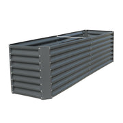 DURAFORCE 8x2x2 Ft Outdoor Metal Raised Garden Bed Deep Root Box Planter For Vegetables