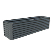 DURAFORCE 8x2x2 Ft Outdoor Metal Raised Garden Bed Deep Root Box Planter For Vegetables