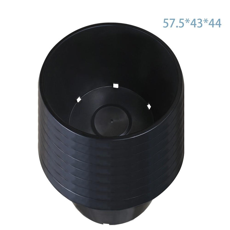 DURAFORCE 5Pcs 20 Gallon Black Injection Molding Plant Flower Pot Nursery Containers