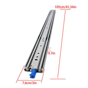 DURAFORCE 40" Heavy Duty Drawer Slides 500 Lbs Ball Bearing with Secure Lock