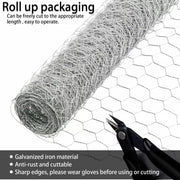 DURAFORCE 72" × 150' 2" Holes Galvanized Poultry Net - Metal Fencing / Chicken Wire