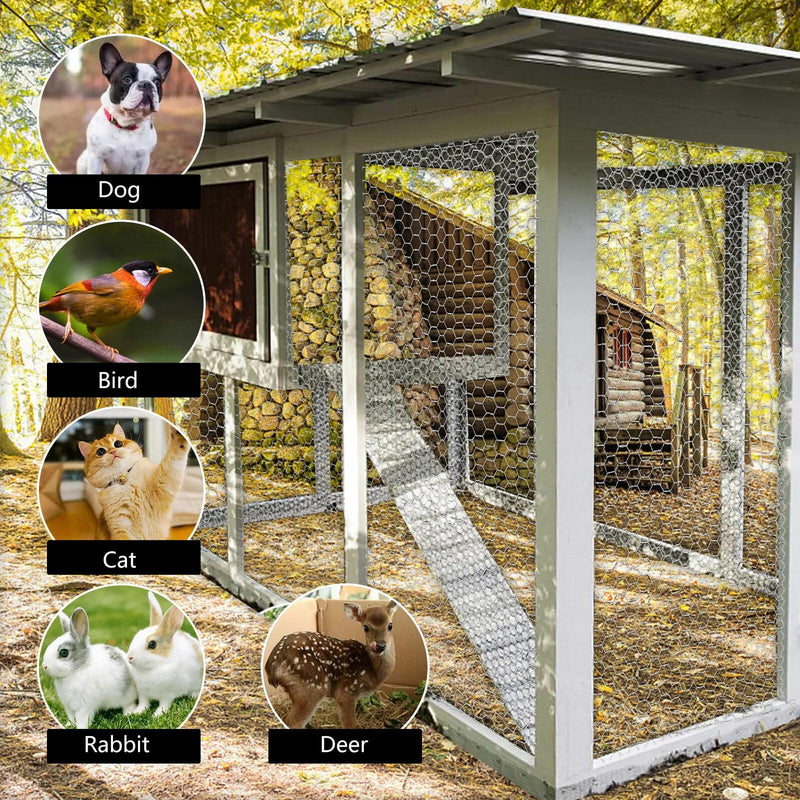 DURAFORCE 72" × 150' 2" Holes Galvanized Poultry Net - Metal Fencing / Chicken Wire