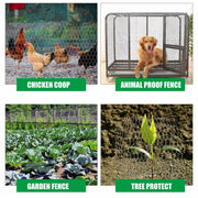 DURAFORCE 72" × 150' 2" Holes Galvanized Poultry Net - Metal Fencing / Chicken Wire