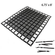DURAFORCE Heavy Duty Cargo Net 6.75' x 8' FT For Pickup Trucks W/Cam Buckles & S-Hooks