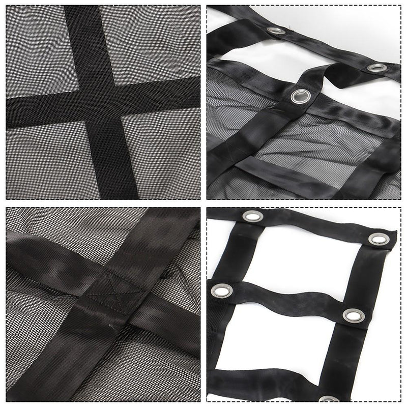 DURAFORCE Heavy Duty Cargo Net 6.75' x 8' FT For Pickup Trucks W/Cam Buckles & S-Hooks
