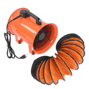 DURAFORCE 8" Portable Extractor Fan 16.4FT Duct Hose 180W 900CFM Air Mover Blower Fan