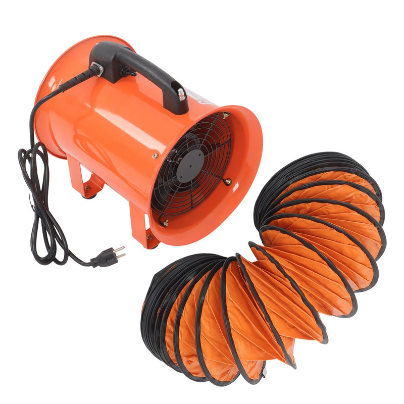 DURAFORCE 8" Portable Extractor Fan 16.4FT Duct Hose 180W 900CFM Air Mover Blower Fan