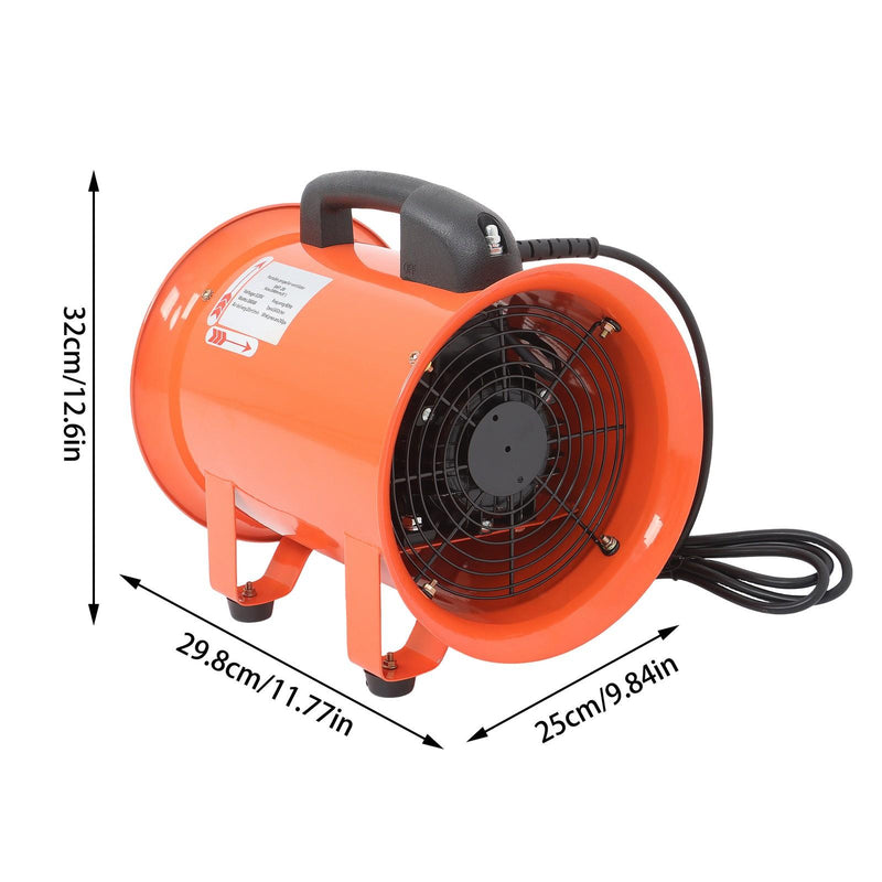 DURAFORCE 8" Portable Extractor Fan 16.4FT Duct Hose 180W 900CFM Air Mover Blower Fan