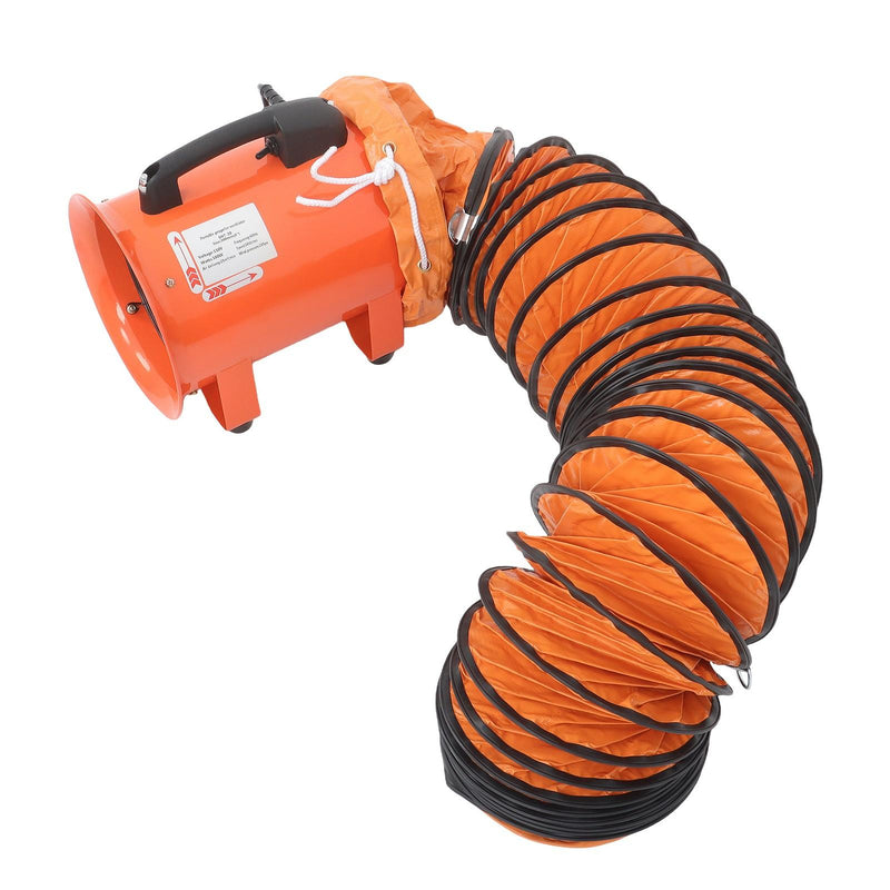 DURAFORCE 8" Portable Extractor Fan 16.4FT Duct Hose 180W 900CFM Air Mover Blower Fan