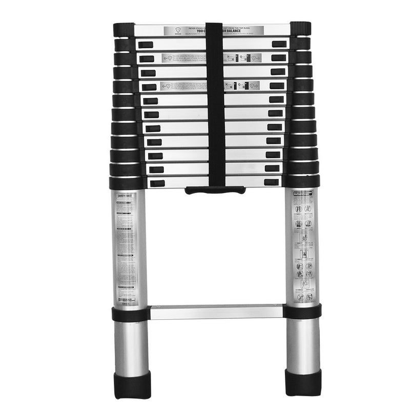 DURAFORCE 14.5FT Aluminum Extension Telescoping Heavy Duty Lightweight Step Ladder 330lbs