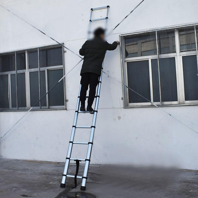 DURAFORCE 14.5FT Aluminum Extension Telescoping Heavy Duty Lightweight Step Ladder 330lbs