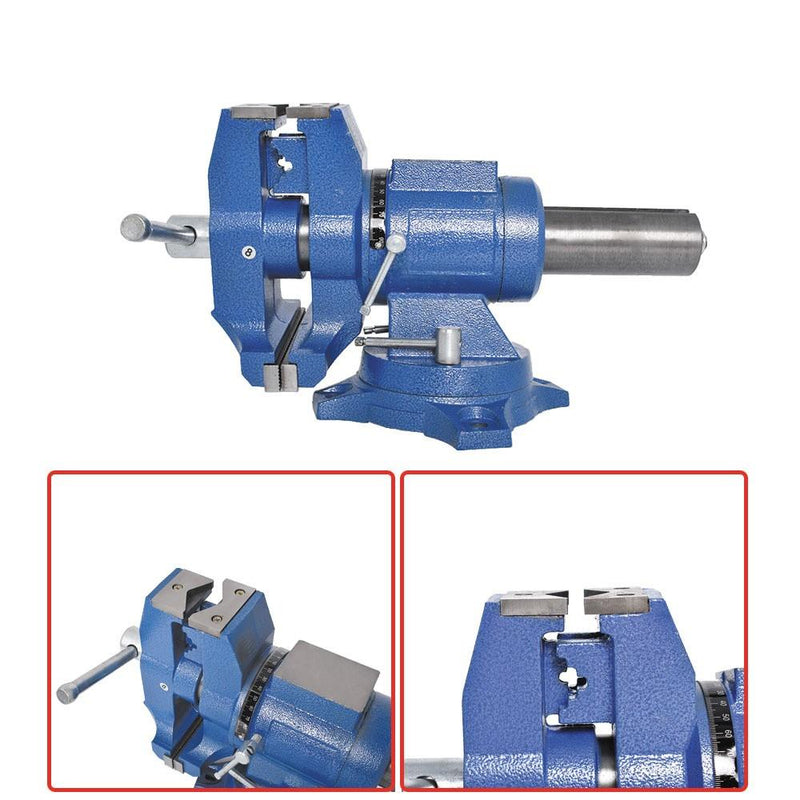 DURAFORCE Heavy Duty 5" Multi-Purpose 360 Degrees Rotation Swivel Base Rotating Bench Vise