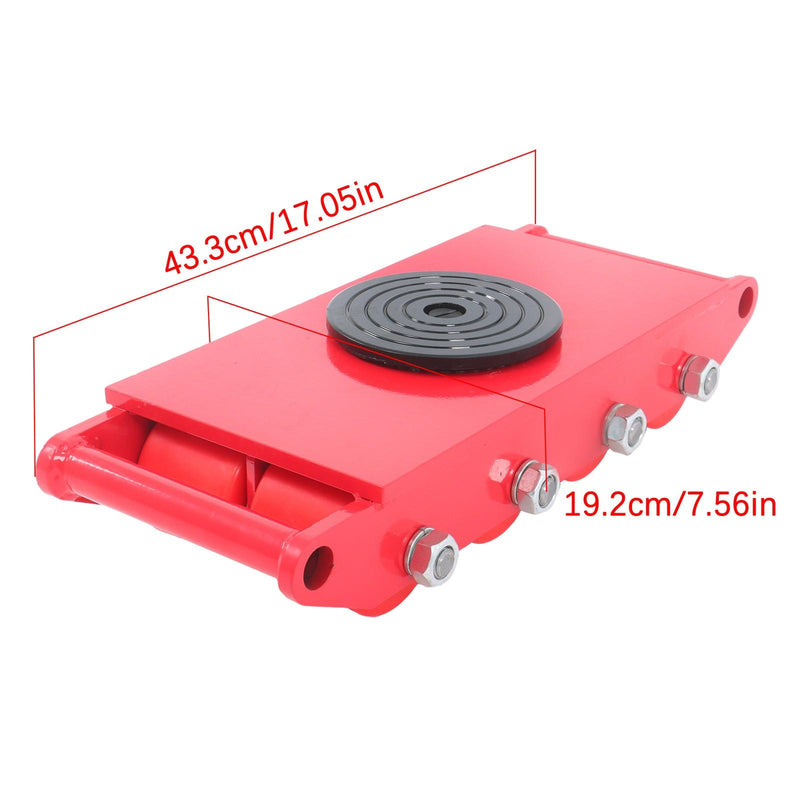 DURAFORCE 12T 26400Lbs 360° Heavy Duty Machinery Mover Machine Dolly Skate Roller Trolley